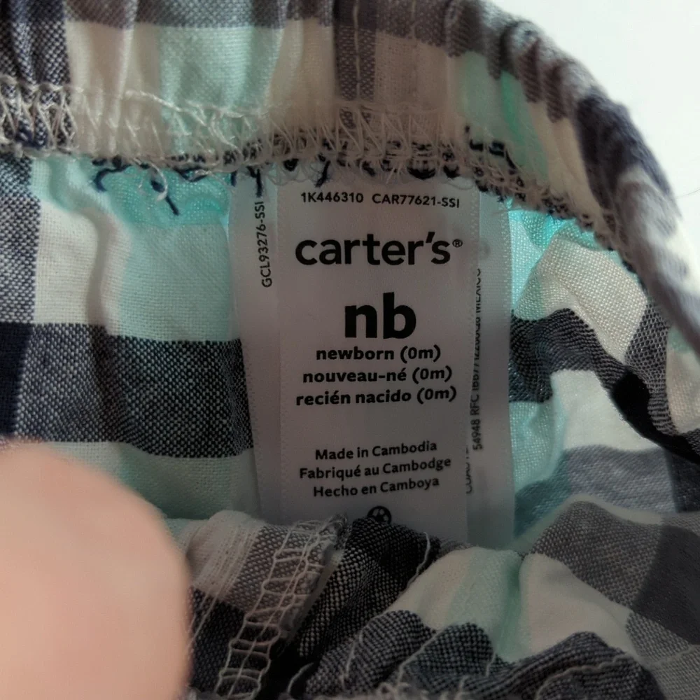 Carter's‎ Plaid Newborn Shorts